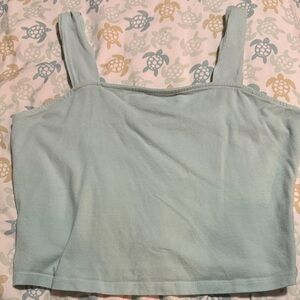 SO Light Blue Crop Top